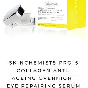 skin chemists pro-5 collagen anti- ageing overnight eye repairing serum.